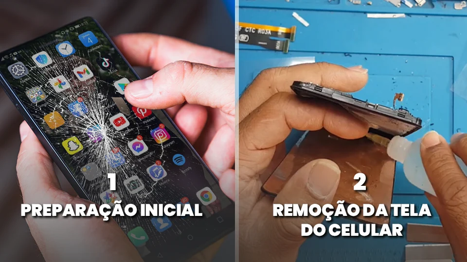 Como remover a tela do celular com uma separadora de LCD