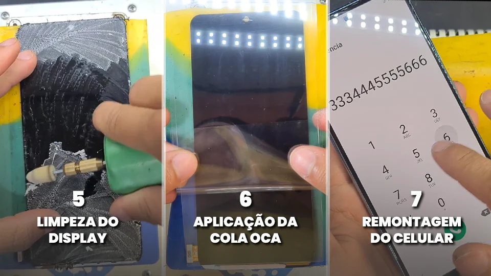 Como remontar o celular