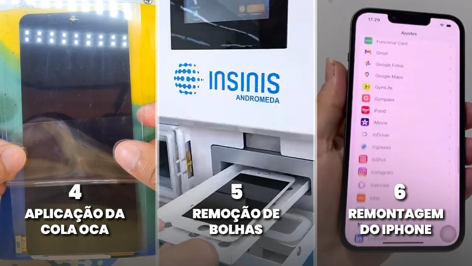 Como fazer a troca de vidro do iPhone parte 2